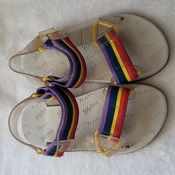 Mini Melissa Papete + Rider Beige / Rainbow - Picture 6 of 6